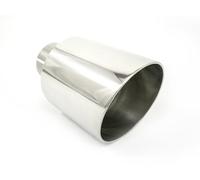 Embout d'échappement universel rond 100 mm Longueur 120 mm Diamètre de montage 65 mm