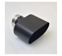 Embout D'echappement Universelles En Acier Inoxydable 304 Noir Mat Embout De Sortie De Silencieux Universel Ovale Plat De 6.9 Pouces Grand Diamètre 150mm Tube D'extrémité Silencieux(OUT 76MM IN- 150MM