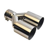Embout d'échappement voiture Accessoires Auto Embout D'échappement Universel À Double Sortie(57MM ENTRÉE-89MM SORTIE)