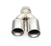 Embout D'échappement Voiture Double Embout D'échappement 304 Silencieux Acier Inoxydable Pour BMW E90 Tuyau Échappement Voiture 60mm Buse D'entrée 1 Pièces(Silver 1 pcs)