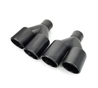 Embout D'échappement Voiture Double Embout D'échappement En Acier Inoxydable Noir Complet Mat 63-76mm 89mm 1 Pièces(70MM IN-89MM OUT)