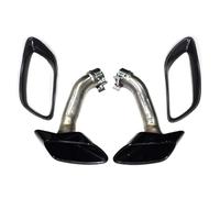 Embout d'échappement voiture Embout De Silencieux D'échappement Rond Quadruple Pour X6 E71 35i 2008-2013(Argent b)