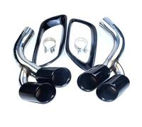 Embout d'échappement voiture Embout De Silencieux D'échappement Rond Quadruple Pour X6 E71 35i 2008-2013(NOIR A)
