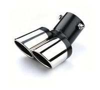 Embout d'Échappement Voiture Pour Peugeot 208 308 2012 2013 2014 2015 2016 2017 2018 2019 2020 2021 Inox Sortie Double Canule de Pot Coudé Droit Tube Silencieux Accessoires Tuning,C