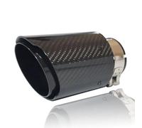 Embout D'échappement Voiture Silencieux D'échappement Universel Droit Pour Embouts En Fibre De Carbone Et Acier Inoxydable Noir(60 Inlet 89 Outlet)