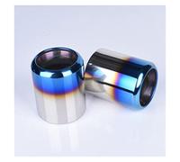 Embout D'échappement Voiture Tube D'échappement Véhicule Voiture D'acier Inoxydable 2 Pièces Pour Mazda 6 Cx-5 Systèmes Silencieux Tuyau Pointe(Bleu,No holes)