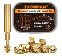 Embout d'insertion pour M3 avec quantité de 100 inserts M3 Accessoires d'impression 3D Compatible avec Weller SP40NUS/Hakko FX-888D/900M et T18 Embouts de fer à souder pour inserts filetés