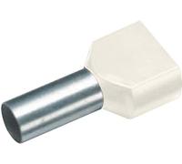 Embout double dextrémité de câble Cimco 18 2452 10 mm² x 14 mm partiellement isolé ivoire 100 pc(s)