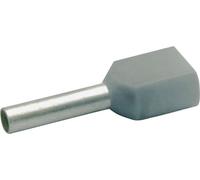 Embout double d'extrémité de câble Klauke 8708 0.75 mm² x 8 mm partiellement isolé gris 1000 pc(s)
