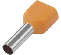 Embout double d'extrémité de câble TRU COMPONENTS TE050-08OR 0.5 mm² x 8 mm partiellement isolé orange 100 pc(s)