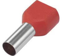 Embout double d'extrémité de câble TRU COMPONENTS TE100-14RD 10 mm² x 14 mm partiellement isolé rouge 100 pc(s)