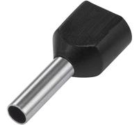 Embout double dextrémité de câble TRU COMPONENTS TE60-14BK 6 mm² x 14 mm partiellement isolé noir 100 pc(s)