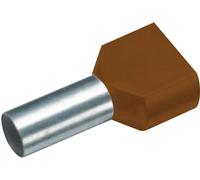 Embout double dextrémité de câble Vogt Verbindungstechnik 470814D 10 mm² x 12 mm partiellement isolé marron 100 pc(s)