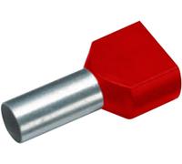 Embout double dextrémité de câble Vogt Verbindungstechnik 490814D 10 mm² x 12 mm partiellement isolé rouge 100 pc(s)