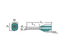 Embout double d'extrémité de câble Weidmüller H1,5/16D ZH SW SV 9004420000 1.5 mm² x 8 mm partiellement isolé noir 500 pc(s)
