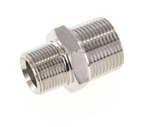 Embout double en acier inoxydable 3/4'' NPT x 1'' NPT 140 Bar - Hydraulique