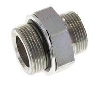 Embout double en acier zingué UN 1-7/16''-12 x G 1 1/4'' ORFS 250 Bar - Hydraulique