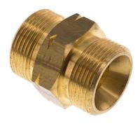 Embout double G1 1/4'' mâle x mâle gauche Laiton 16bar (224.8psi) 46mm Hex