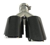 Embout Echappement 1 PC Côté Gauche Modèle De Voiture Double En Fiber Carbone Acier Inoxydable Universel Auto Embout D'échappement Fin Silencieux Tuyau(Custom size)