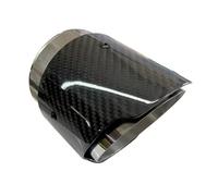 Embout Echappement 1 Pièce Entrée 89mm Sortie: 101mm Embouts D'échappement Universels Mat/Brillant Support Tuyau D'échappement 3k Noir D'échappement Tip Tail Throat(In89 glossy silver 1)