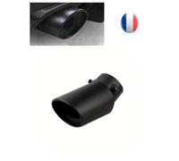 Embout Echappement 6,3 cm POUR AUDI MERCEDES BMW PEUGEOT RENAULT Citroën coudé NOIR (Vérifiez la taille avant achat)
