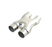 Embout Échappement Acier Inoxydable 409 Voiture X-PIPE 2.5 3 In/Out Système D'échappement X Tuyau Universel Silencieux Pointe Quatre Voies Adaptateur Connecteur(2.5 inch)