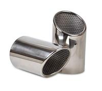 Embout Echappement,Buse D'éChappement Inox Finisseur de finisseur en acier inoxydable 2x Tour arrière de la queue arrière de la queue de silencieux de tuyau de tuyau for Utilisation adaptée pour Q7 20