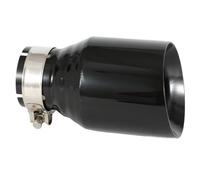 Embout Échappement Buse D'échappement Voiture Sablée Acier Inoxydable 304 Système Silencieux Pointes Noires 1 Pièce(57MM IN 114MM OUT)