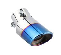 Embout echappement, cache pot d'échappement universel silencieux de exhaust end voiture en acier inoxydable et fibre carbone brillant accessoire automobile tuning pour plupart voitures diam 38-53mm