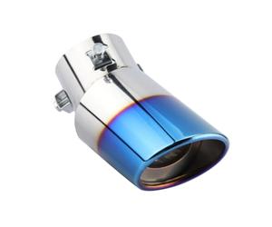 Embout echappement, cache pot d'échappement universel silencieux de exhaust end voiture en acier inoxydable et fibre carbone brillant accessoire automobile tuning pour plupart voitures diam 38-53mm