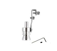 Embout Echappement Car Turbo Sound Whistle Effect Silencieux Auto Embout D'échappement Tuyaux Valve Simulator Accessoires TUR006L(Argent)