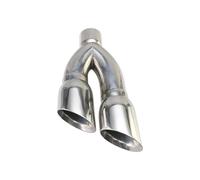 Embout Echappement Double embouts d'échappement en acier inoxydable, Interface 80mm, sortie 102mm, accessoires pour tuyau d'échappement de voiture D'échappement Tip Tail Throat