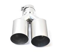 Embout Echappement Embout De Silencieux De Voiture En Acier Inoxydable Double Brillant Côté Gauche Ou Droit Universel Simple Couche Double Tuyau D'échappement(54-101mm)