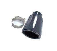 Embout Echappement Embout de silencieux en Fiber carbone noir brillant, 1 pièce, embout d'échappement acier inoxydable(ID 57mm-OD 76mm)