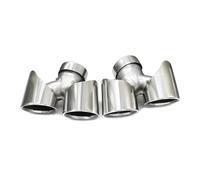 Embout Echappement Embout De Silencieux Noir Pour 911 Pour Carrera 991.2 Pour NON-PSE 2017 2018 2019 Buse Sortie D'échappement Quad Embouts D'échappement(Argent)