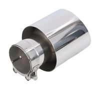 embout echappement Embout de système d'échappement universel en acier inoxydable 304, 1 pièce, embout de tuyau chromé pour voiture Accessoire pour voitur(IN 51MM OUT 114MM)