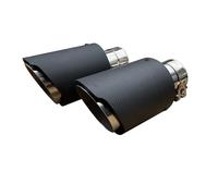 Embout Echappement Embout d'échappement Automobile, silencieux en Fib de carbone, buse universelle, tuyaux queue décoratifs, gorge caudale, 2 pièces(66mm IN-76mm OUT)