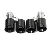 Embout Echappement Embout d'échappement double en acier inoxydable pour BMW 640i 535i, embout de silencieux d'origine forme H Voiture Embout Silencieux(Carbon Fiber C)
