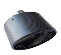 Embout Échappement Embout D'échappement Ovale Pour Voiture Noir Mat Fiber Carbone Argent Système Tuyaux Buse Embouts Silencieux 1 Pièce(ID 86MM-OD 105MM)