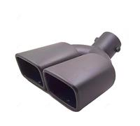 Embout Echappement Embout D'échappement Universel À Double Sortie Embout Silencieux Arrière en Acier Inoxydable Bouche Carrée Silencieux Tuyau D'échappement Embouts Silencieux(Matte Black Curved)