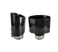 Embout Échappement Embout Silencieux D'échappement Universel Fiber Carbone Brillant 1 Pièce Largeur 105/115/130/150 Buse Tuyau D'échappement, Décoration Ovale(51mm-130mm)