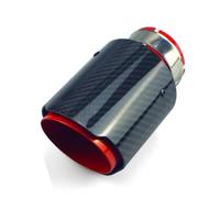 Embout Echappement Embout Silencieux D'échappement Voiture En Fiber Carbone Brillant, Accessoires Universels Rouge/bleu, Embout Queue Modifié(RED In51-Out101)