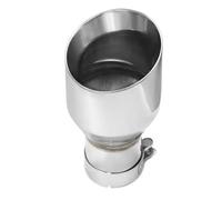 Embout Échappement Embout Système D'échappement Universel Acier Inoxydable 304 Tuyau Chromé Pointe Voiture Silencieux 1 Pièce(ID57MMOD89MM)