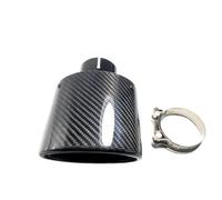 Embout Echappement Embouts D'échappement Ovales Inclinés En Noir De Carbone Embout Silencieux(57MM-115MM Oval)