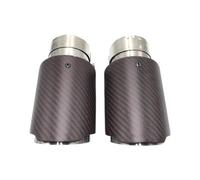 Embout Echappement Embouts D'échappement Voiture Fiber Carbone Rouge Unique 1 Pièce Tuyau Argenté Tuyau D'échappement Uni Gorge Pour Universel D'échappement Tip Tail Throat(54mm in-89mm out)