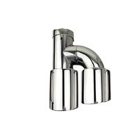 Embout Échappement Entrée 2 ''2.3'' 2.5 "sortie 3'' 3.5 "4'' En Acier Inoxydable Voiture Double Sortie Buse Embout D'échappement Décoration Queue Tuyaux Double Sortie Embout(Type1 right 60-89)