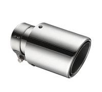 Embout Echappement EPLUS - embout d'échappement universel en acier inoxydable pour voiture, sertissage, décoration argentée, tuyau d'échappement D'échappement Tip Tail Throat(51mm-101mm)