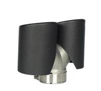 Embout Echappement Gorge Queue Courte Forme Y 2x89mm Double Sortie Fiber Carbone Adaptée Au Tuyau D'échappement Universel Modifié Automobile(Mat)