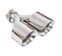 Embout Echappement ID 2.50 pouces OD 3. universel côté gauche en acier inoxydable voiture embout d'échappement silencieux double embouts for F10 F30(IN 63 mm OD 101mm)