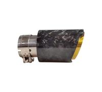 Embout Echappement inox Pour La Plupart Des Voitures 1 Pièces Embout De Tuyau D'échappement De Voiture Embout De Tuyau Tuyau En Acier Noirci Or Carbone Bord Droit Enjoliveur d'échappement(W 60 mm 89 m